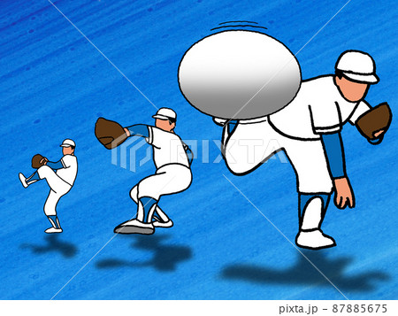 ピッチャー投球フォーム 87885675