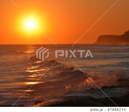 屏風ケ浦の夕景 87886274