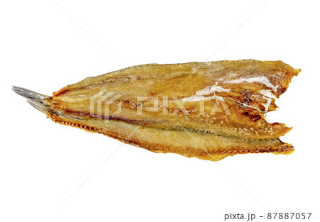 Dry fish isolated on white background Dry fish isolated on white background 87887057