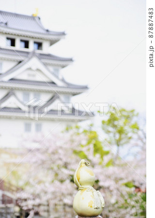 墨俣城と桜 墨俣城と桜 87887483