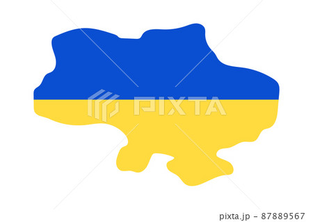 ウクライナの地図とウクライナの国旗 ウクライナの地図とウクライナの国旗 87889567