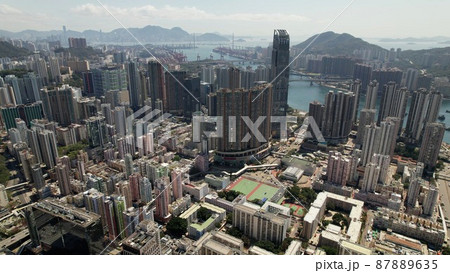 Tusen wan new town, the new territories in Hong Kong, part of development of new town area Tusen wan new town, the new territories in Hong Kong, part of development of new town area 87889635