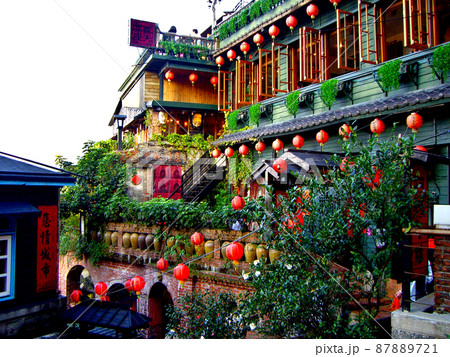 台湾・九份（九分）老街の風景 87889721