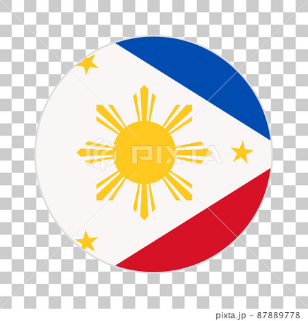 丸いフィリピン国旗 透過背景 87889778