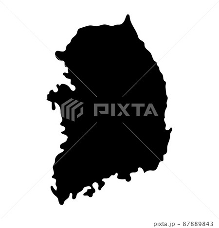 韓国の地図 シルエットアイコン 韓国の地図 シルエットアイコン 87889843
