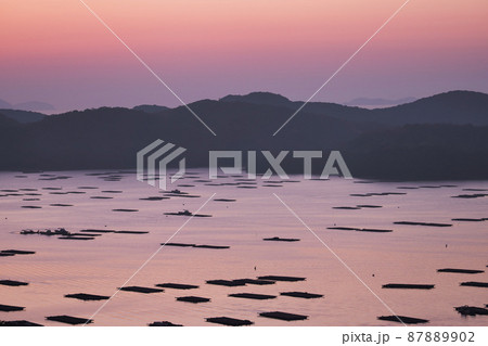 《岡山県》晴れの日、虫明迫門の曙の風景 《岡山県》晴れの日、虫明迫門の曙の風景 87889902