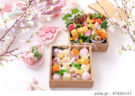春がいっぱい華やかお花見弁当　おうちでお花見 87890147