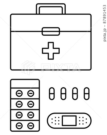 vector set of first aid kit  Stock Illustration 59199045  PIXTA