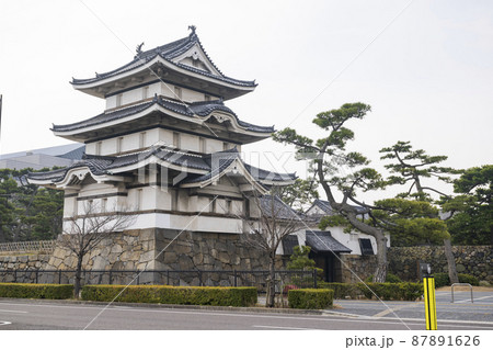 高松城跡　お城の石垣　水手御門 87891626