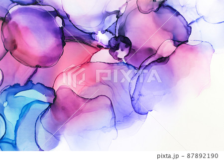 アルコールインクアート テクスチャ 背景 アブストラクト 抽象画の写真