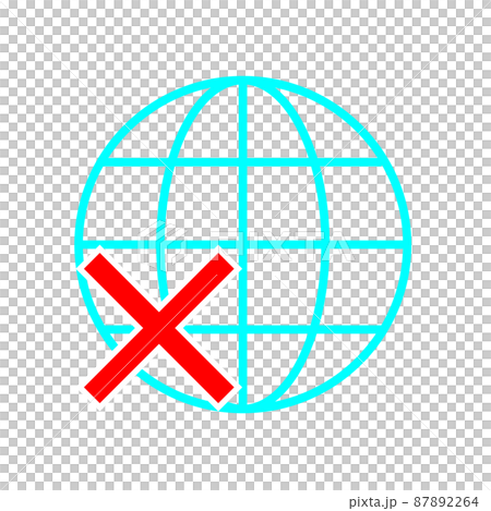 Icon representing "Cannot connect to the Internet". Error, not connected. Icon representing "Cannot connect to the Internet". Error, not connected. 87892264