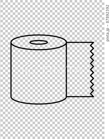 トイレットペーパー/線画 トイレットペーパー/線画 87892392