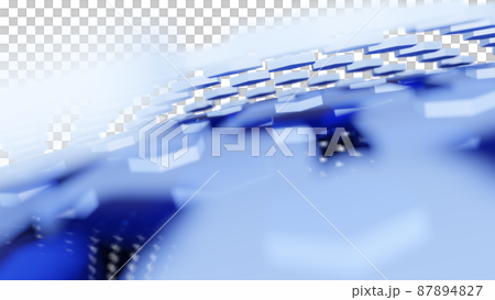 CGヘクサゴン 球体の表面に並んだ無数の六角形 CGヘクサゴン 球体の表面に並んだ無数の六角形 87894827