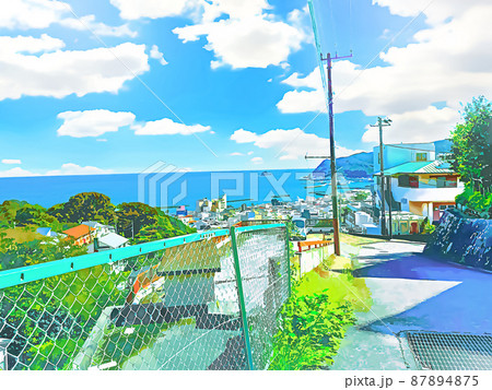 港町へ続く道 87894875