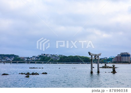 御島水域の朝風景（香椎浜北公園　御島神社）　【福岡市東区】 87896038