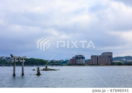 御島水域の朝風景（香椎浜北公園　御島神社）　【福岡市東区】 87896043