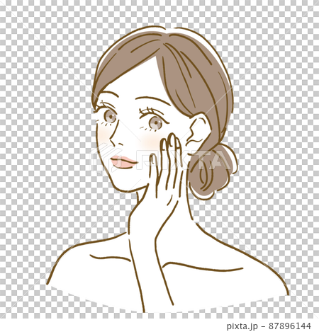 スキンケアする女性　美容のイメージ 87896144