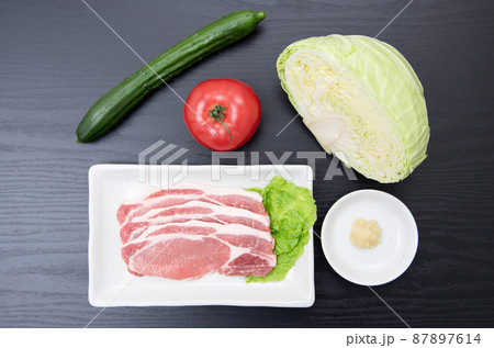 しょうが焼きの材料 87897614