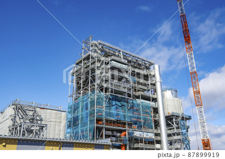 バイオマス発電所の建設作業 バイオマス発電所 バイオマス発電所の建設作業 バイオマス発電所 87899919