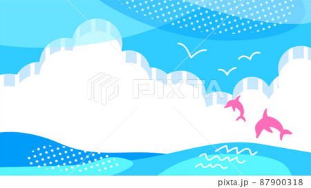海の背景イラスト 87900318
