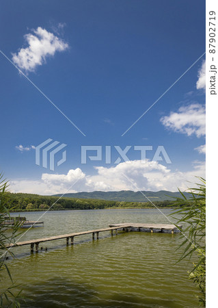 Pier on the pond Jenoi-to, Hungary 87902719