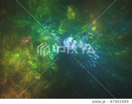 Abstract fractal art background, suggestive of astronomy and nebula. Computer generated fractal illustration art nebula. 87902899
