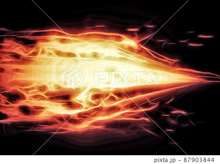 幾何学的な光の矢印の3dイラスト 87903844