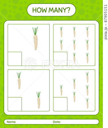 How many counting game with hamburg parsley. worksheet for preschool kids, kids activity sheet, printable worksheet How many counting game with hamburg parsley. worksheet for preschool kids, kids activity sheet, printable worksheet 87905151
