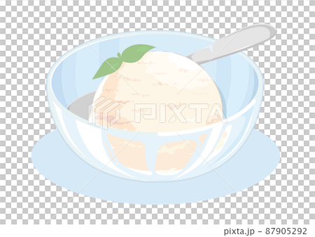 バニラアイスクリームのイラスト 87905292