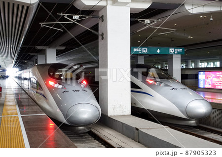中国の鉄道 高鉄 広州南駅 中国の鉄道 高鉄 広州南駅 87905323