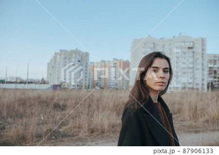 Woman portrait natural beautiful outdoors nice Woman portrait natural beautiful outdoors nice 87906133