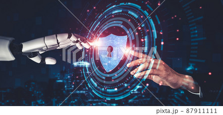 Future artificial intelligence and machine learning for AI droid robot or cyborg Future artificial intelligence and machine learning for AI droid robot or cyborg 87911111