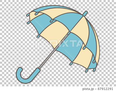 Illustration of a light blue umbrella Illustration of a light blue umbrella 87912291
