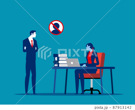 Racial disorimination. Bullying and harassment concept vector illustration 87913142