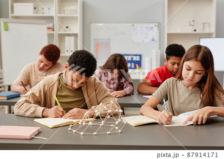 Children Taking Test in Science Class Children Taking Test in Science Class 87914171