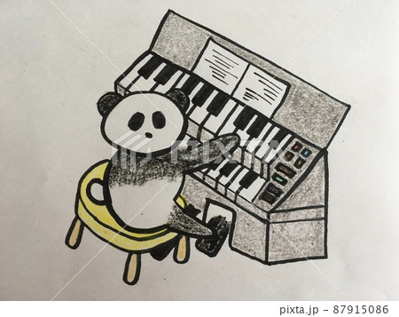 エレクトーンを弾くパンダ エレクトーンを弾くパンダ 87915086