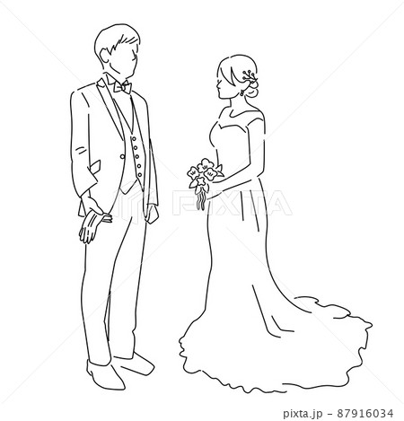 Bride and Groom Outline Coloring Pages - Bride and Groom Coloring Pages -  Coloring Pages For Kids And Adults