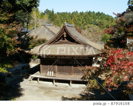 長寿寺 白川神社の拝殿 滋賀県湖南市 長寿寺 白川神社の拝殿 滋賀県湖南市 87916108