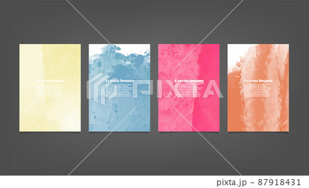 Set of colorful vector watercolor backgrounds for poster, brochure or flyer, Bundle of watercolor posters, flyers or cards. Banner template. Set of colorful vector watercolor backgrounds for poster, brochure or flyer, Bundle of watercolor posters, flyers or cards. Banner template. 87918431