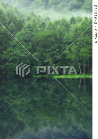 長野　奥蓼科　御射鹿池 87918723