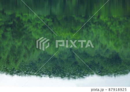 長野　奥蓼科　御射鹿池　湖面 87918925