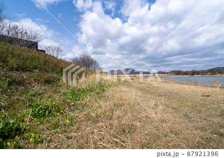 河川敷で散歩 河川敷で散歩 87921396