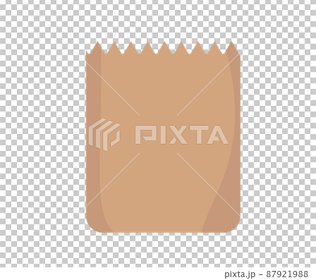 Paper bag with jagged top Paper craft bag Takeout illustration 87921988