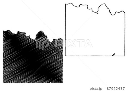 Lincoln County, State of Washington (U.S. county, United States of America, USA, U.S., US) map vector illustration, scribble sketch Lincoln map 87922437