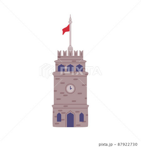 Izmir Clock Tower with Flag as Turkey Building Vector Illustration Izmir Clock Tower with Flag as Turkey Building Vector Illustration 87922730