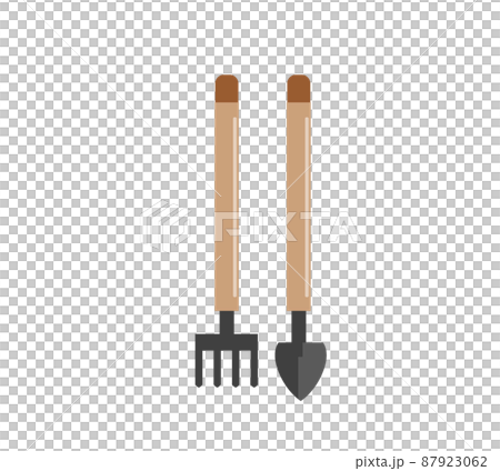 Shovels, scoops and rakes Agricultural tools Illustrations of tools used in vegetable gardens and agriculture Shovels, scoops and rakes Agricultural tools Illustrations of tools used in vegetable gardens and agriculture 87923062