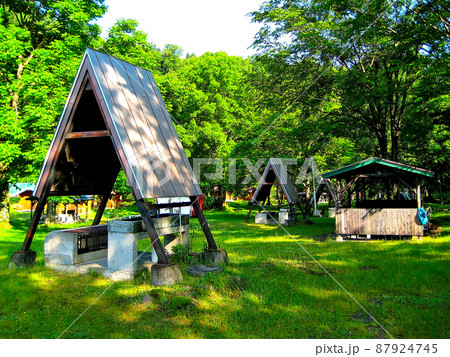 北海道・森林のサイトのイメージ・層雲峡オートキャンプ場・上川郡上川町(2) 87924745