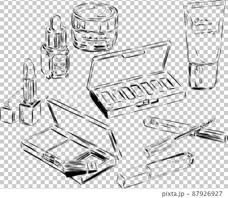 Cosmetic set line drawing Cosmetic set line drawing 87926927