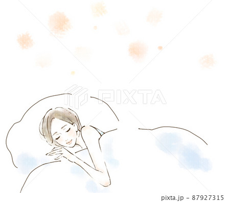 朝の日光を浴びる女性 起床時のセロトニン分泌を促進 朝の日光を浴びる女性 起床時のセロトニン分泌を促進 87927315