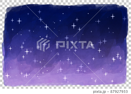 Background material_watercolor texture_night sky 87927933